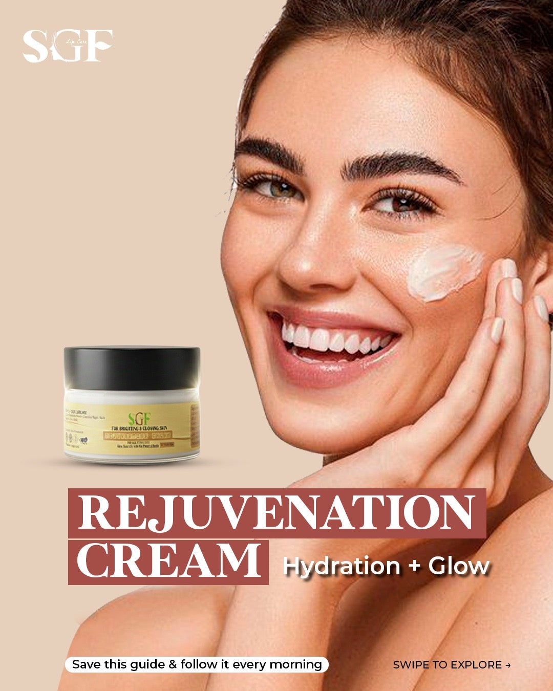SGF Rejuvenation Cream: Herbal Radiance for Bright, Even Skin