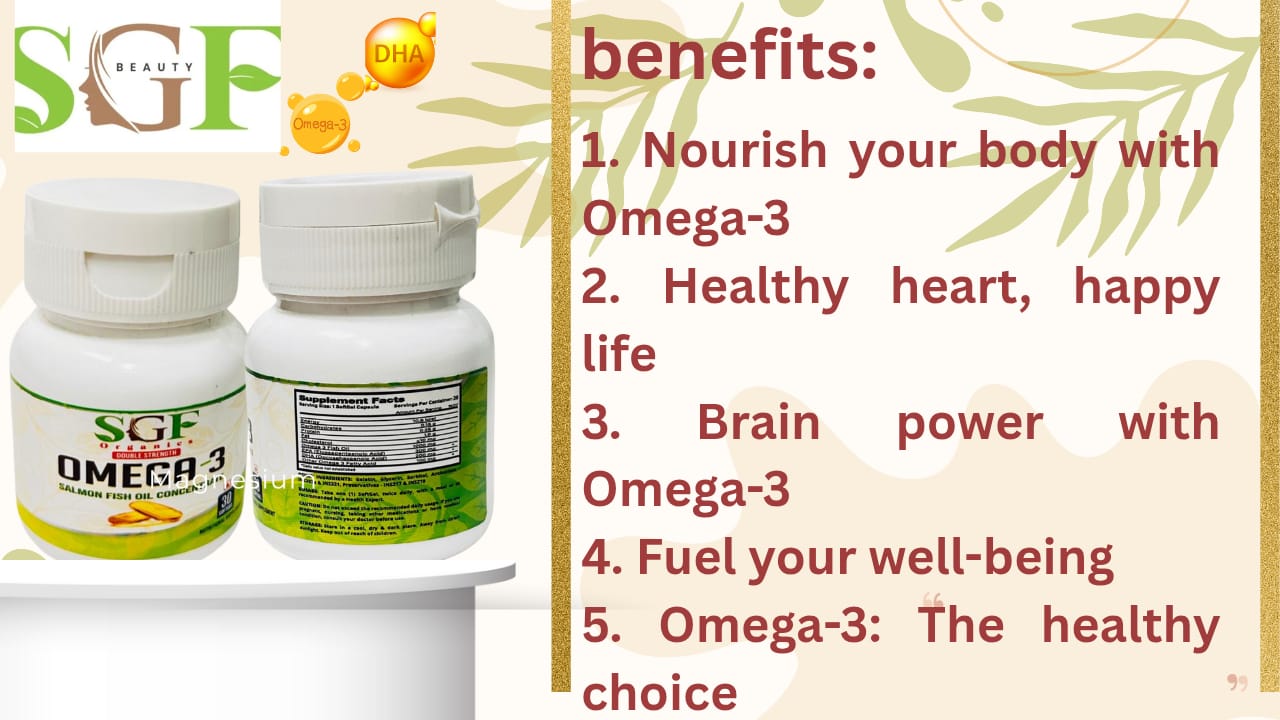 SGF OMEGA 3 softgels contains EPA& DHA ( NUTEACUTICAL)